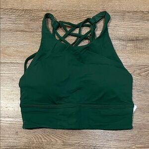 Lululemon Green Free to Be Bra Wild High Neck Long Line